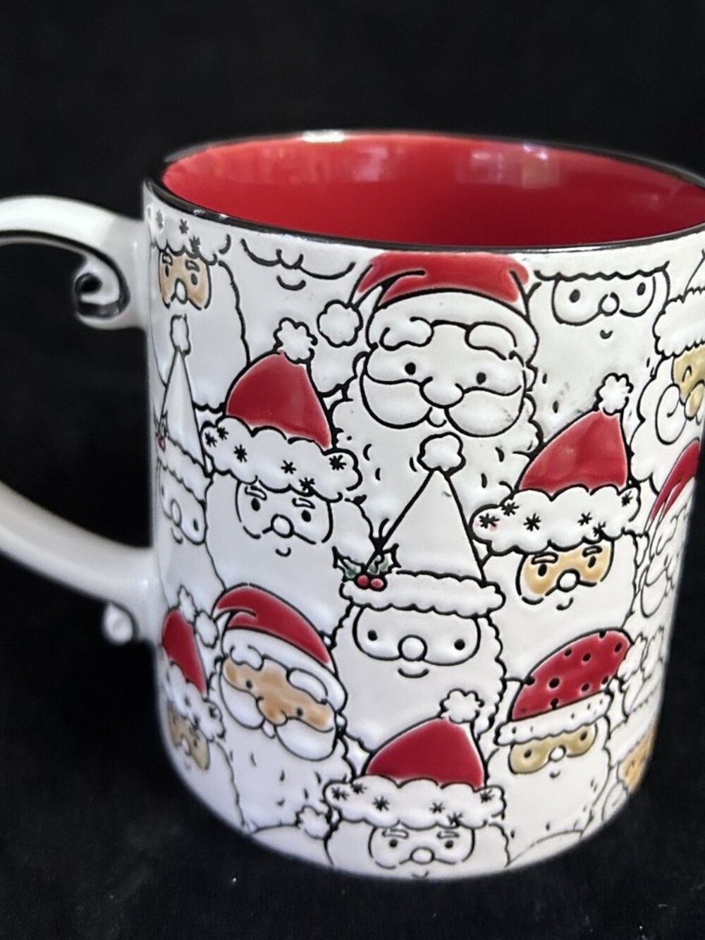 Spectrum Lots of Santas Christmas Coffee Mug